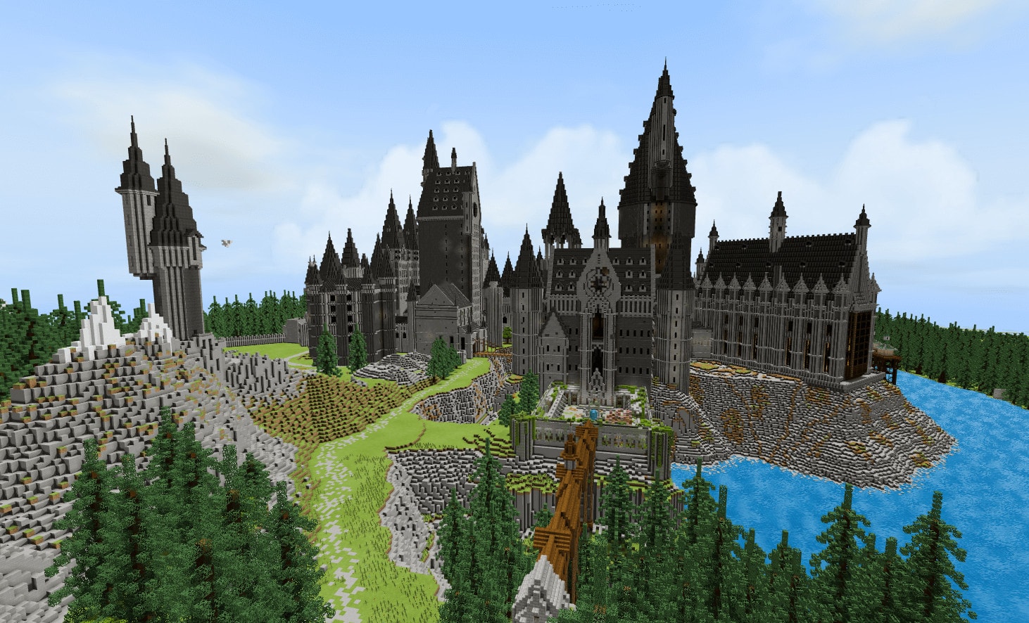 Hogwarts Minecraft Map and Surrounding Areas