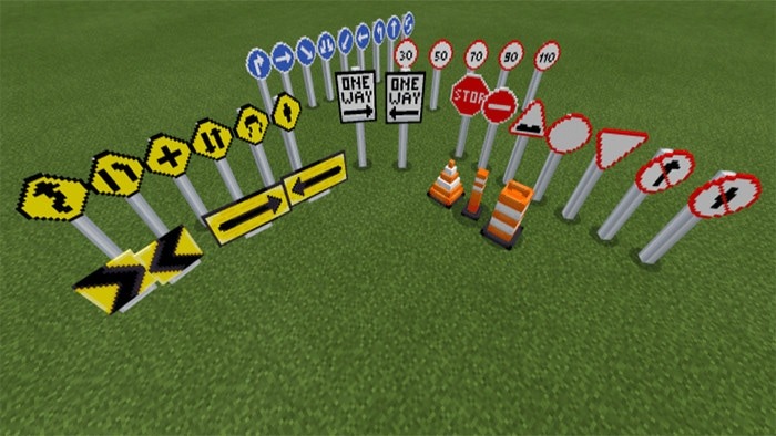 Road Stuff Add-on | Minecraft PE Addon | mcpeaddon.com