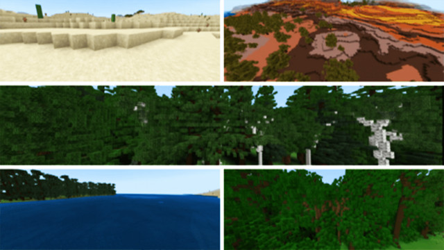 Biosurvival (Custom Terrain) Map for Minecraft Pe