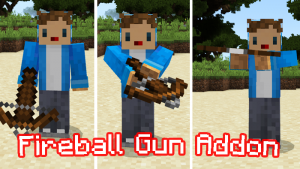 Fireball Gun Addon for Minecraft Pe