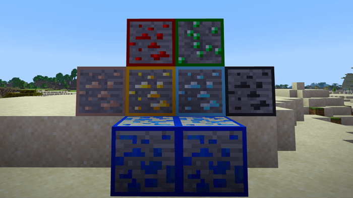 Animated Outlined Ores