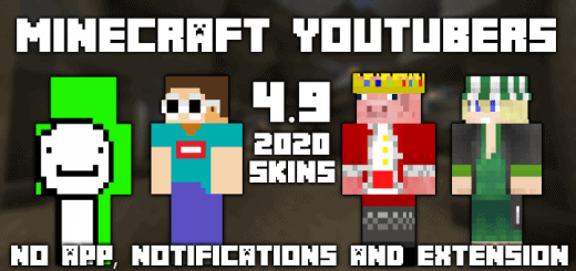 Minecraft YouTubers 4.9 [140 New Skins] for MCPE
