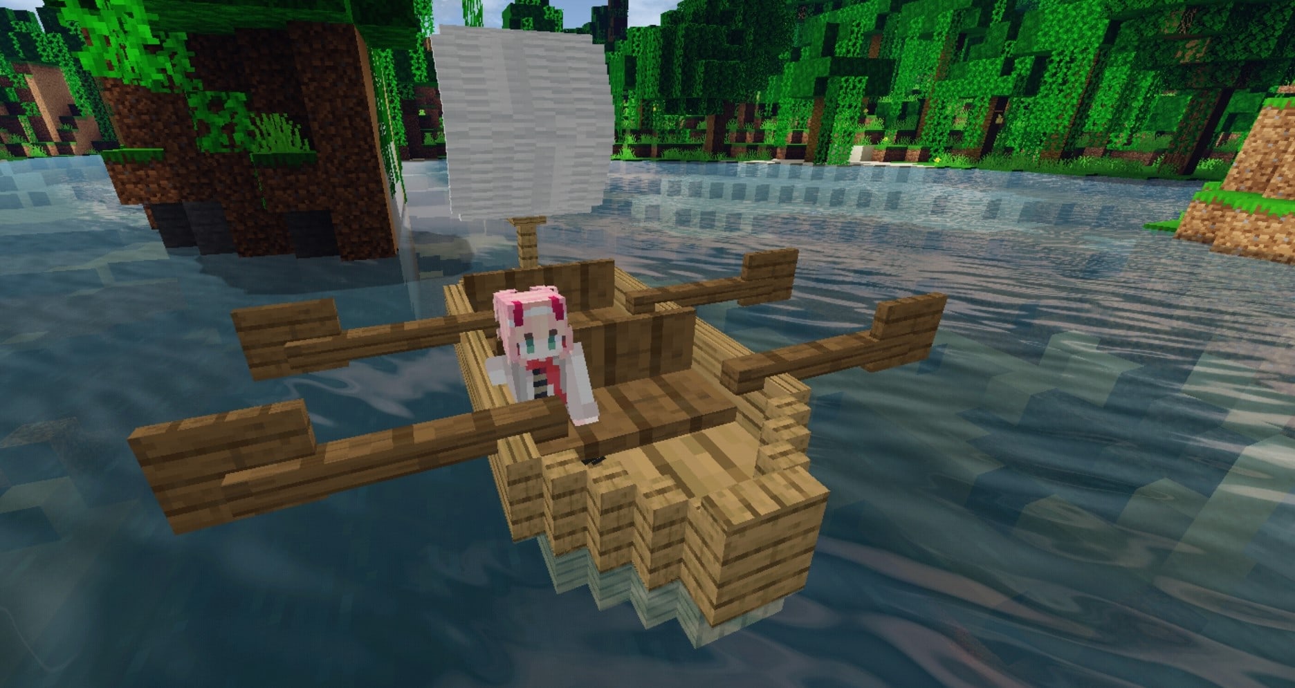 Improvised Boats V2 (Casual Boat Update) MCPE Addons for Minecraft Bedrock & Pocket Edition