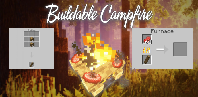 buildable-campfire-v1.0 | Minecraft PE Addons Buildable campfire