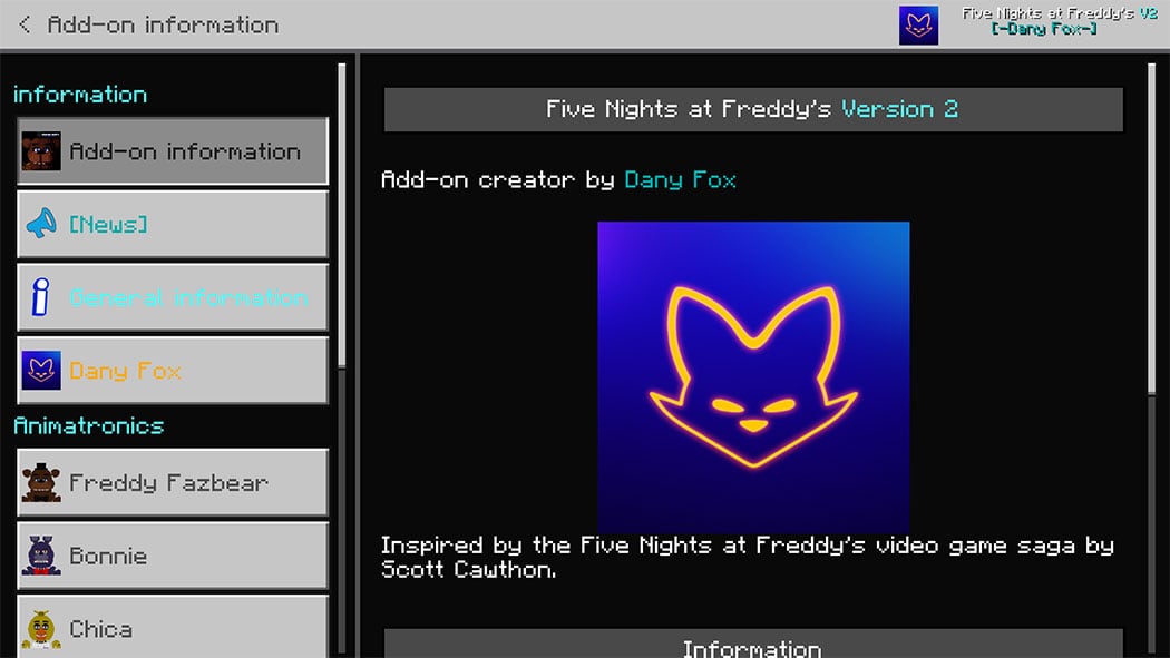 Five Nights at Freddy's v2 -Dany Fox-