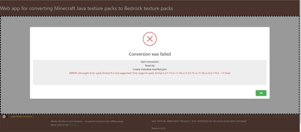 convert Java Texture Packs to MCPE and Bedrock Edition
