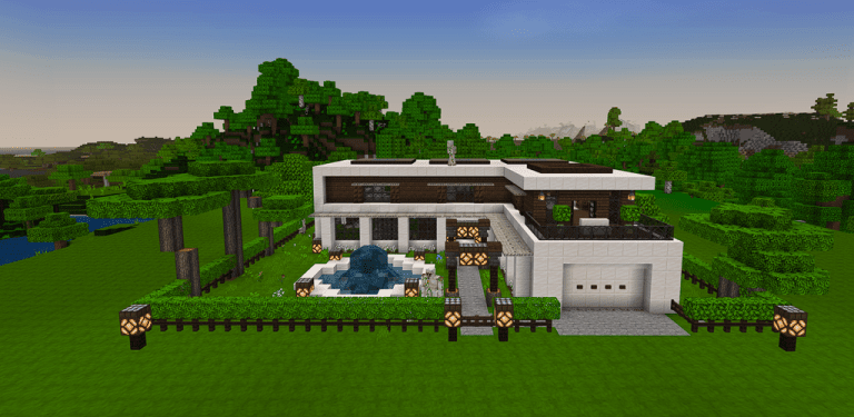 Huge Modern House and Redstone Built