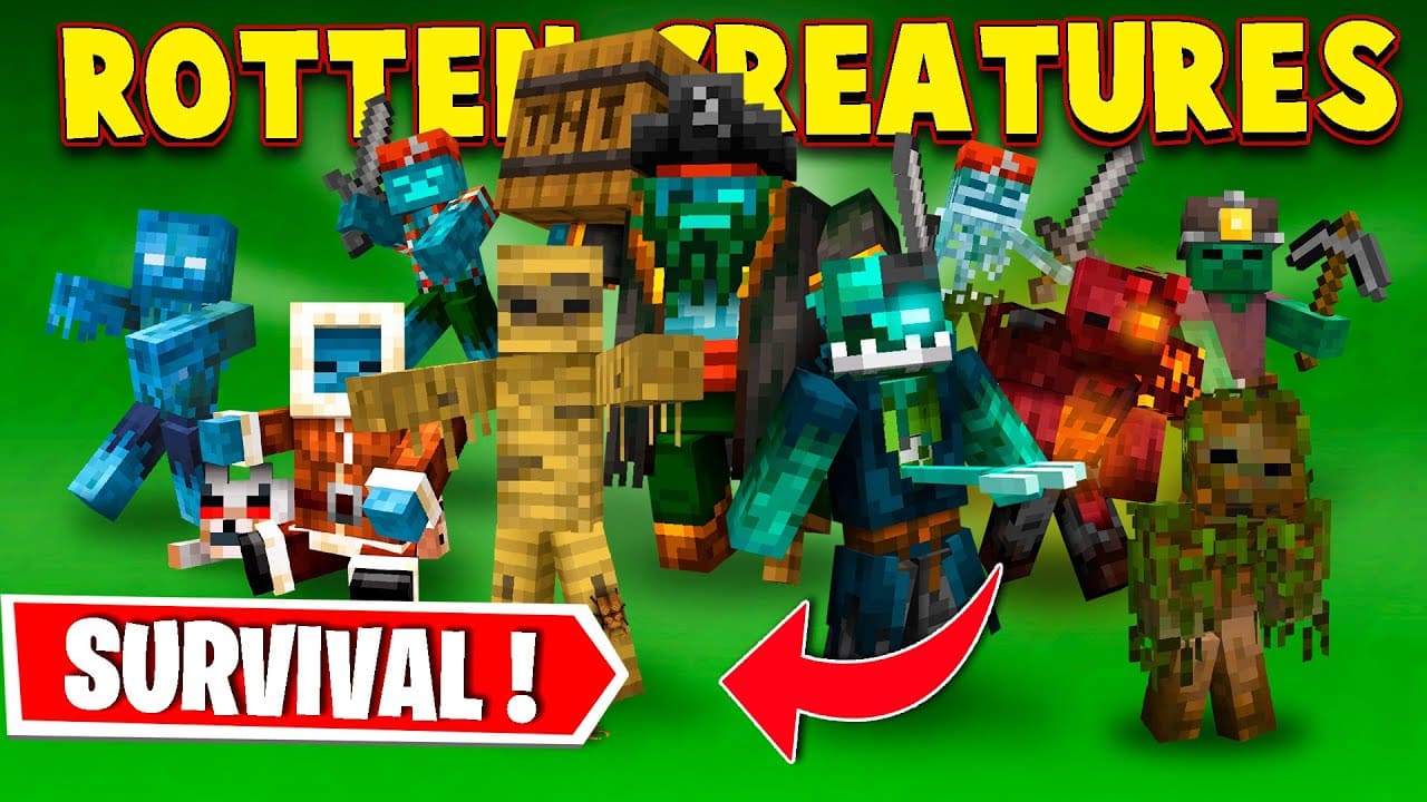Rotten Creatures (Bedrock) Addon for Minecraft – MCPE AddOns