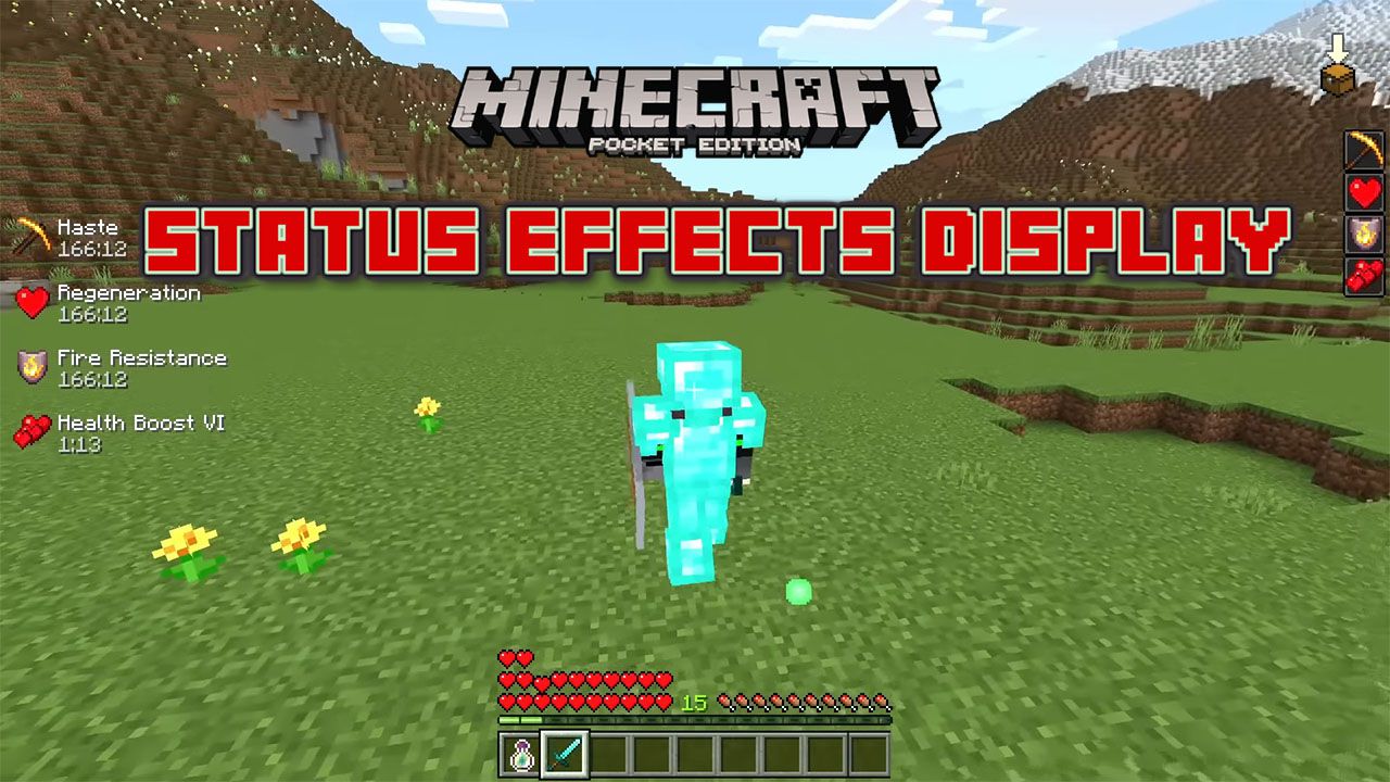 Status Effects Display in Minecraft [Texture Pack]