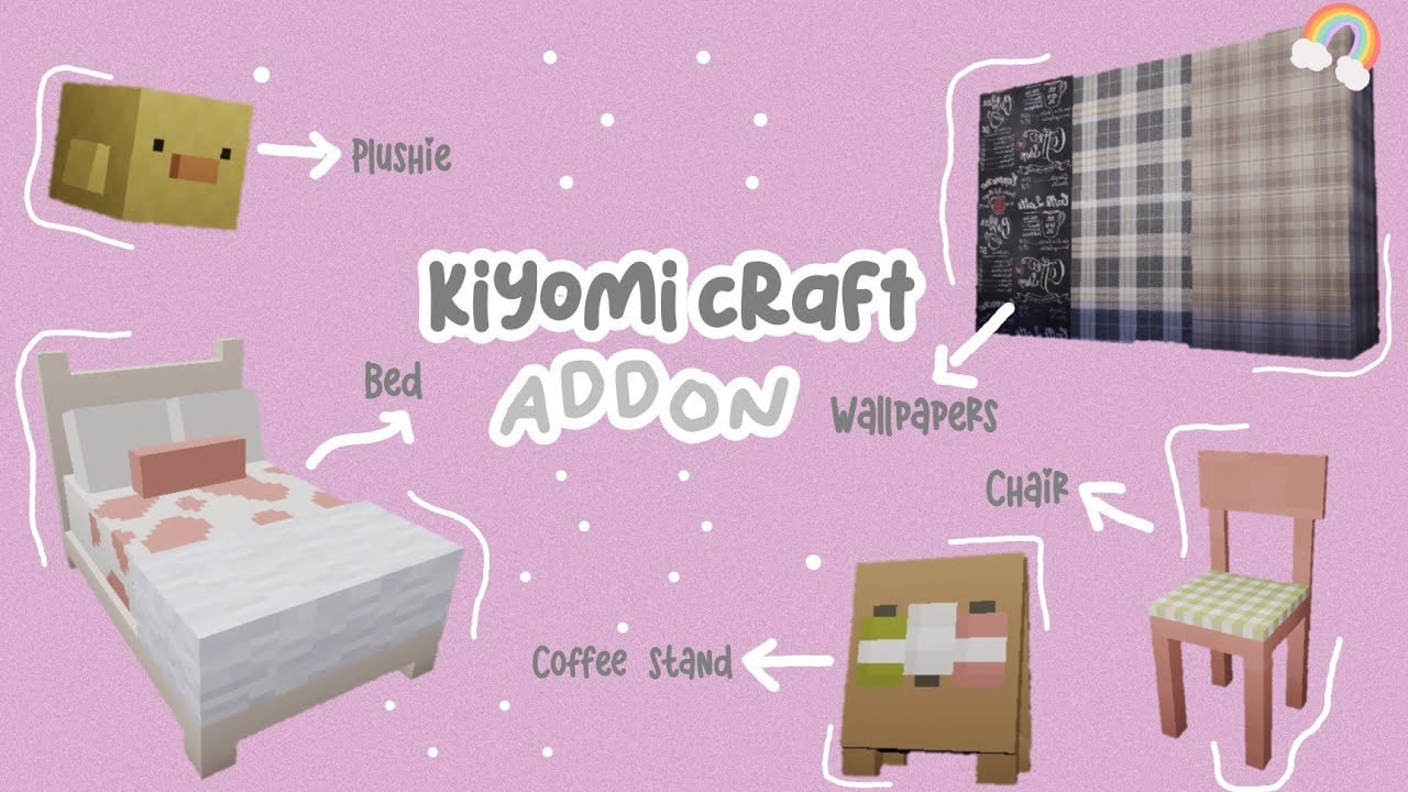 Kiyomi Craft Addon – Aesthetic Furniture Mod for Minecraft Bedrock/PE | Minecraft Furniture Mod