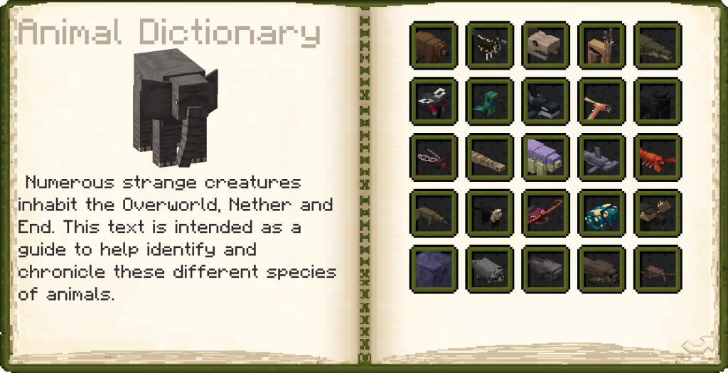 Alex’s Mobs for Minecraft Bedrock/PE Animal Dictionary