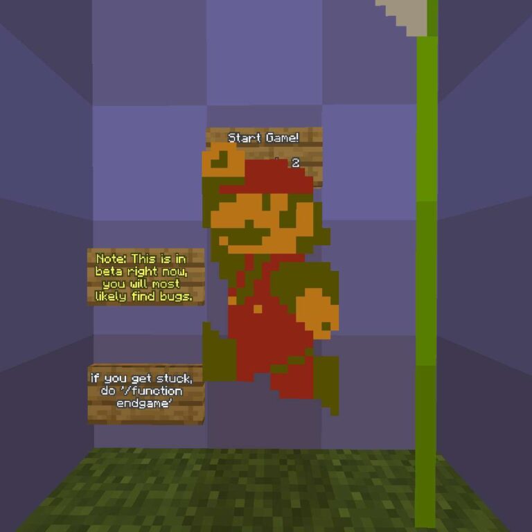 Mario in Minecraft