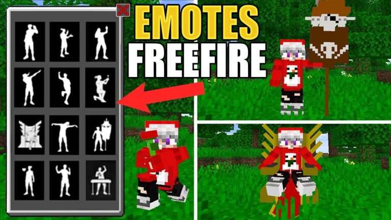 Emotes Free Fire in Minecraft PE
