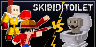 Skibidi Toilet fights with Saitama, Luffy Addon skibidi-vs-satama-luffy-10