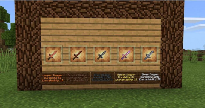 Daggers in minecraft better adventures