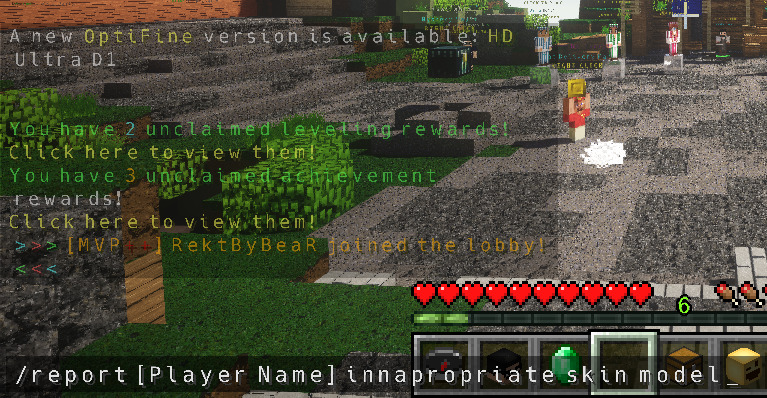 Report function in Minecraft