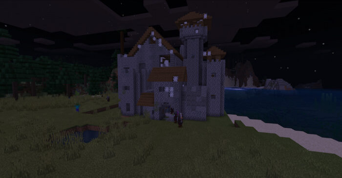 Ruined castle in wastelands