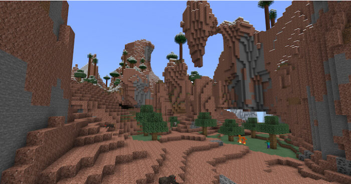 Tall and shattered red mountains