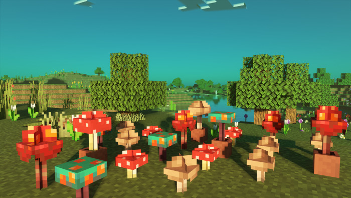 Mushrooms 3D Crops Texture Pack