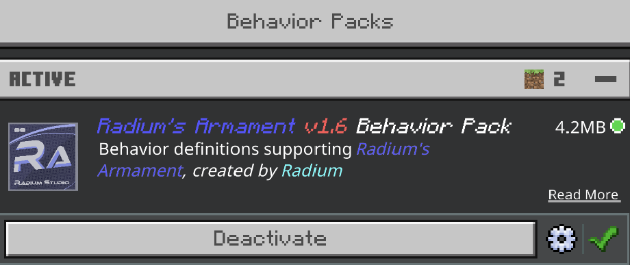 Activate BEHAVIOR PACK
