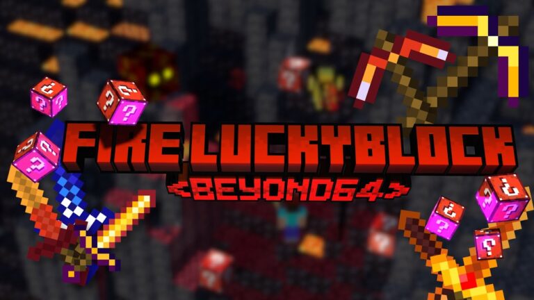 Fire Lucky Block for Minecraft V1.0