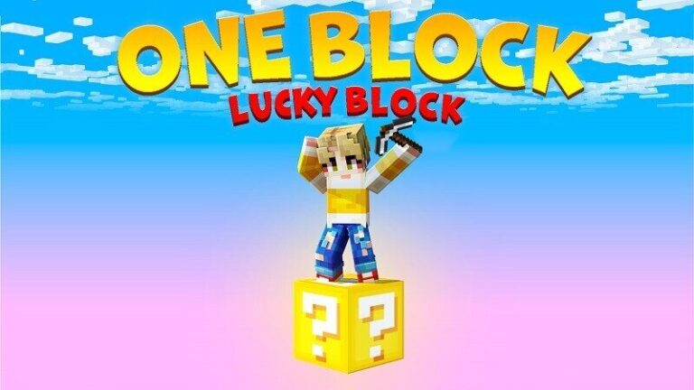 Lucky One Block Download MCPE 1.20+ | One Block Map for Minecraft