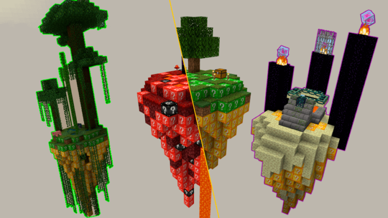 Lucky Skyblock Map 1.20 for MCPE/Bedrock