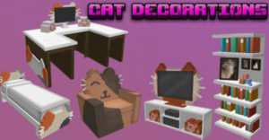 Cat Decorations Furni AddOn| Minecraft Furniture Mod