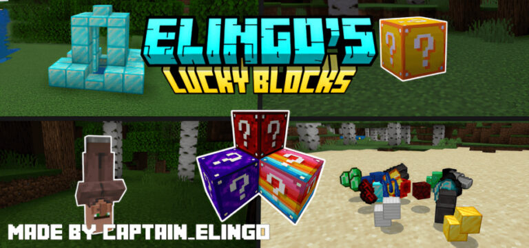 Elingo Lucky Blocks Add-on 1.20.41+ (Big Update!)