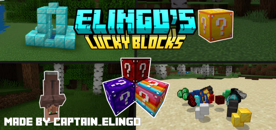Elingo Lucky Blocks Add-on 1.20.41+ (Big Update!)