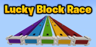 Rainbow Lucky Block Race (1.20+) PvP map Rainbow lucky block race