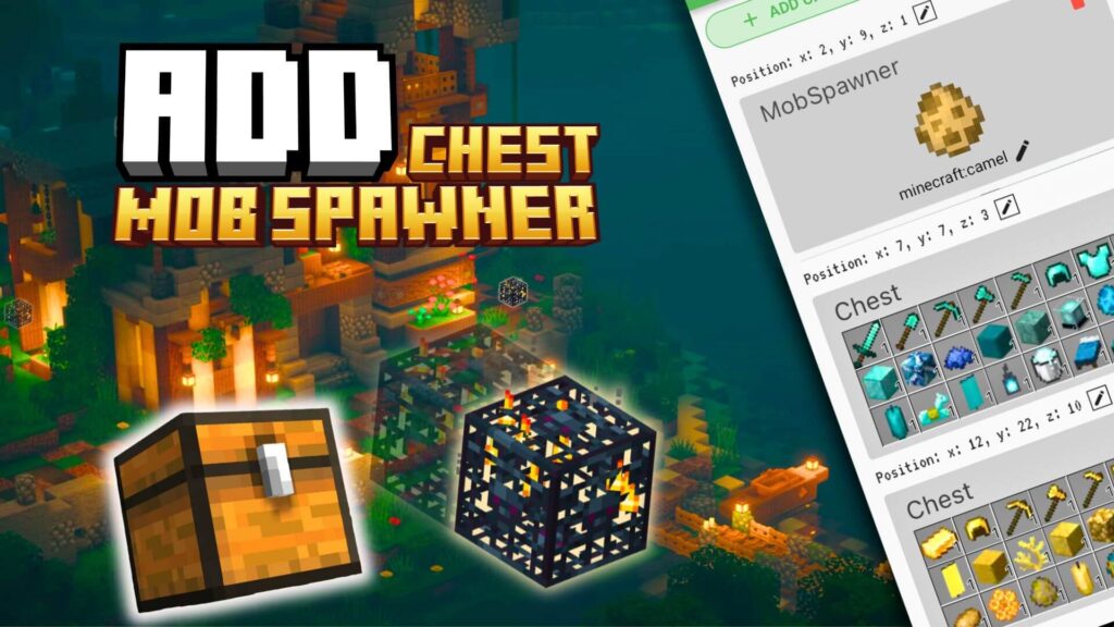 Add chest into minecraft schematics house