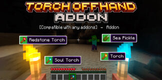 Torch OffHand Addon for Minecraft