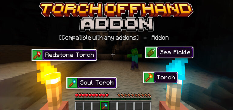 Torch OffHand Addon for Minecraft